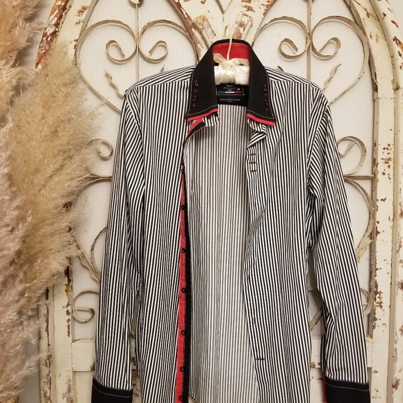 Vintage Italian Arco Baleno button down shirt sz L - Picture 8 of 13